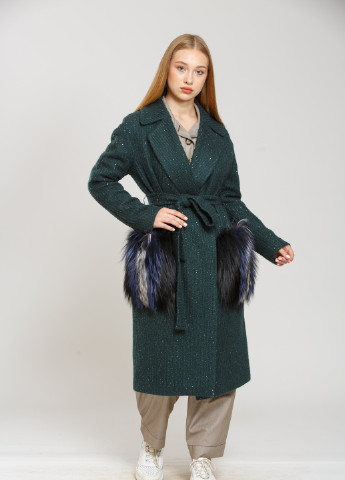 Зеленое демисезонное Пальто (Quarante) Зеленый Donna Bacconi