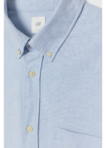 Голубой рубашка однотонная H&M