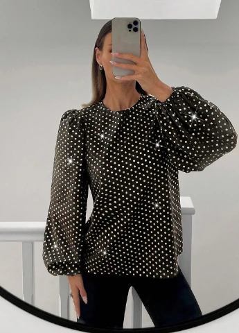 Чёрная блуза SHEIN