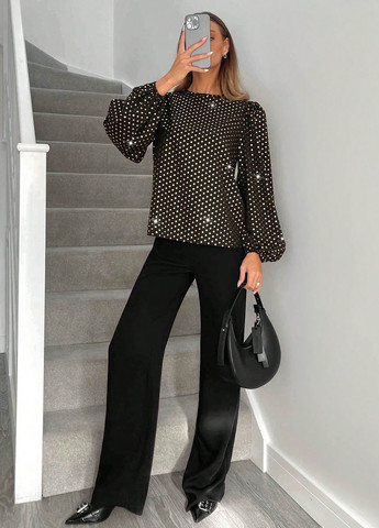 Чёрная блуза SHEIN