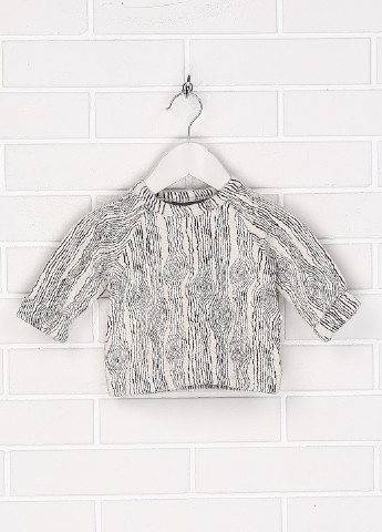 H&M свитшот абстрактный серый кэжуал