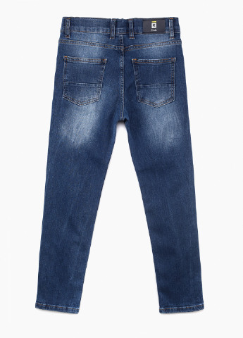 Темно-синие демисезонные слим джинсы Redpolo
