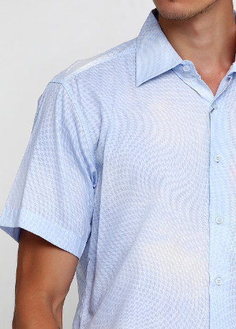 Светло-голубой кэжуал рубашка с геометрическим узором RW