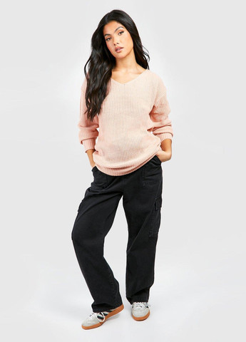 Пудровый демисезонный пуловер для беременных пуловер Boohoo