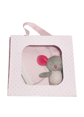 Розовый демисезонный комплект (шапка, боди, игрушка) Mothercare