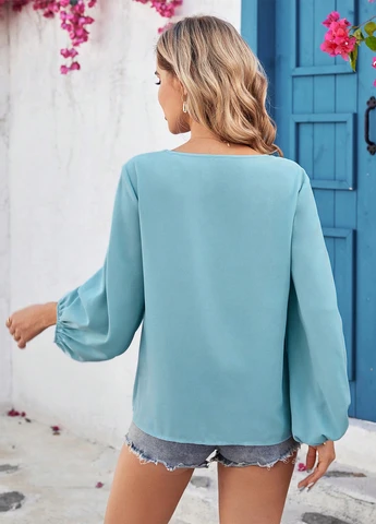 Блакитна блуза SHEIN