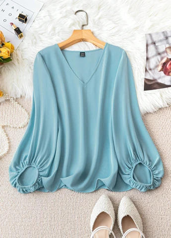 Блакитна блуза SHEIN