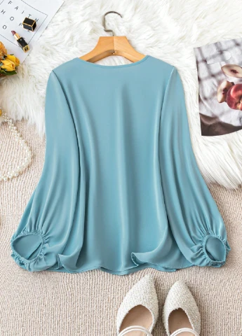 Блакитна блуза SHEIN