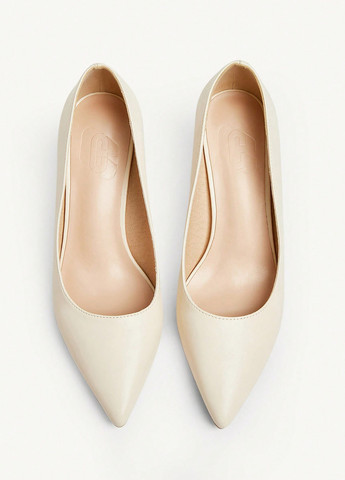 SHEIN Туфлі туфлі-човники молочний з штучна шкіра, поліуретан, китай — демісезон (365220710)