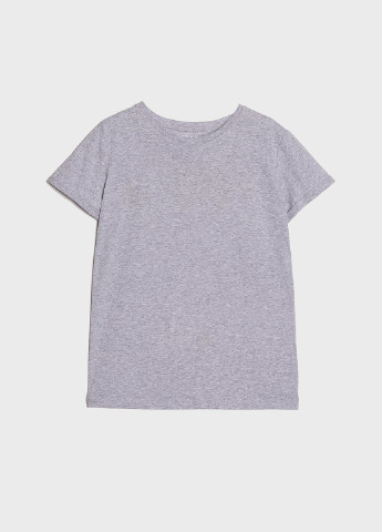 Сіра літня футболка жіноча базова, рукав з підворотом KASTA design