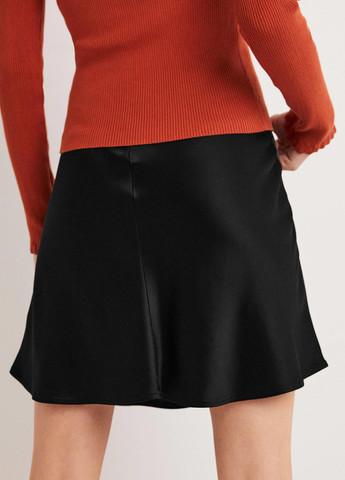 Черная кэжуал однотонная юбка Boden а-силуэта (трапеция)