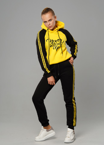 Жовтий зимовий теплий спортивний костюм із начісом Sinthia (254894861)