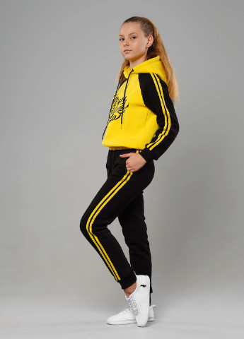 Жовтий зимовий теплий спортивний костюм із начісом Sinthia (254894861)