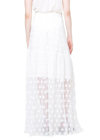 Белая кэжуал однотонная юбка Desigual а-силуэта (трапеция)