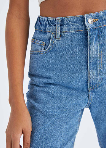 Голубые демисезонные зауженные, укороченные джинсы DeFacto