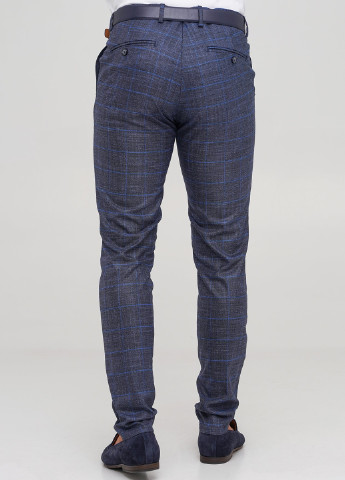 Темно-синие классические демисезонные зауженные брюки Trend Collection