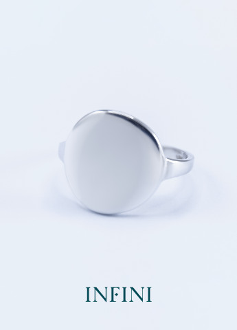 Каблучка срібна Infini печатка (250153001)