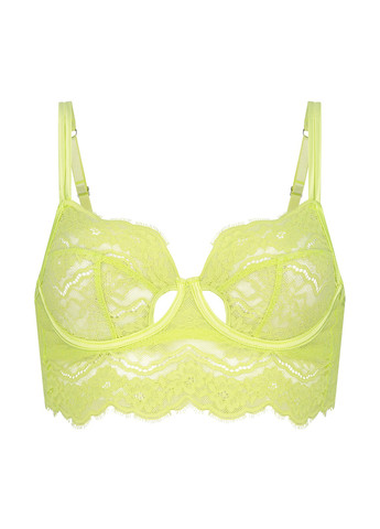 Салатовый бралетт бюстгальтер Hunkemoller с косточками кружево, полиамид