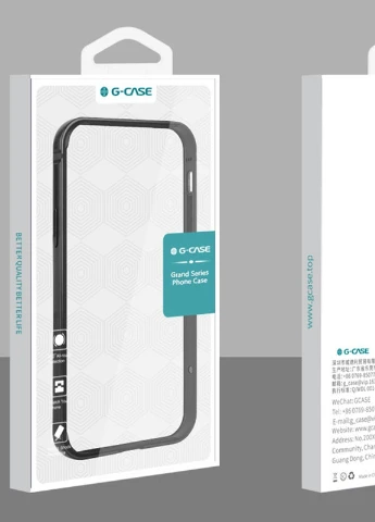 Metal + PC Бампер The Grand Series для Apple iPhone 12 Pro / 12 (6.1 ') Чорний (is_00000040518_2) G-Case (229725660)