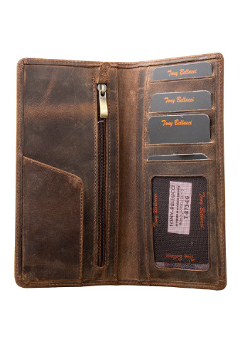 Мужской кожаный кошелек 9х17,5х1,5 см Tony Bellucci (216146601)