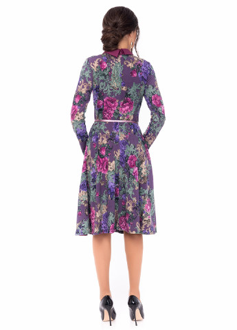 Фиолетовое кэжуал платье Iren Klairie с цветочным принтом