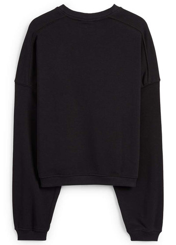 Чорний світшот C&A малюнок без декору (362599512)