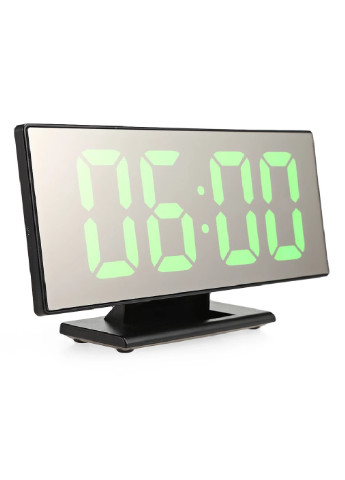 Электронные настольные зеркальные часы с зелёной LED подсветкой будильник температура дата (472925-Prob) Francesco Marconi (252460346)