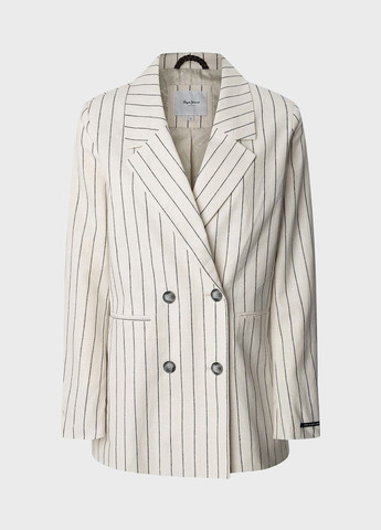 Светло-бежевый женский жакет Pepe Jeans полосатый - всесезон