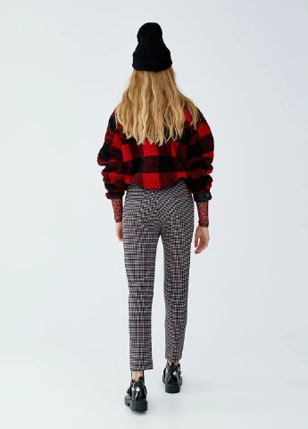 Брюки демісезон,кольоровий в клітку, Pull & Bear (251967219)