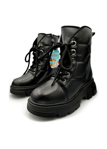 Черные кэжуал зимние ботинки Lilin Shoes