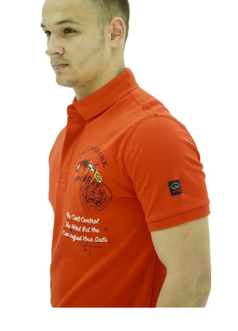 Красная футболка-поло мужское для мужчин Paul & Shark с логотипом
