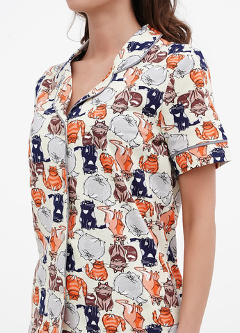 Молочна всесезон піжама (сорочка, шорти) сорочка + шорти Lucci