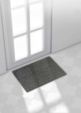 Дверний килимок з петлевою щетиною розміром 40 x 60 для внутрішнього зовнішнього входу - Сірий Lovely Svi (254545873)