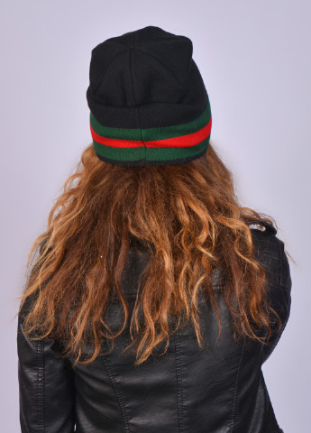 Чорний зимній комплект (шапка, шарф) Premium