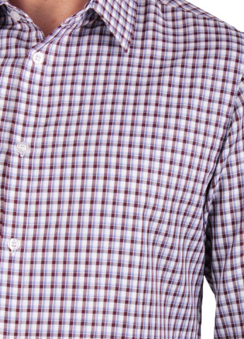 Сиреневая кэжуал рубашка в клетку VD One с длинным рукавом