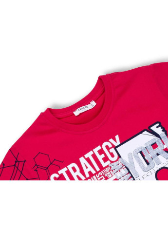 Червона демісезонна футболка дитяча "strategy" (10152-128b-red) Breeze