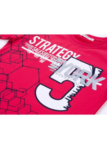 Червона демісезонна футболка дитяча "strategy" (10152-128b-red) Breeze