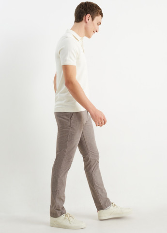 Темно-бежевые кэжуал демисезонные зауженные брюки C&A