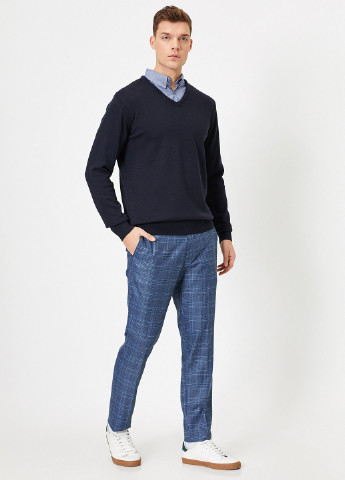 Синие классические демисезонные классические брюки KOTON