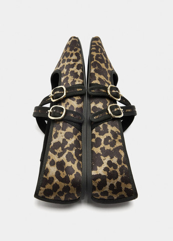 Жіночі балетки Parfois | комбіновані леопардові без декору текстиль (361860999)