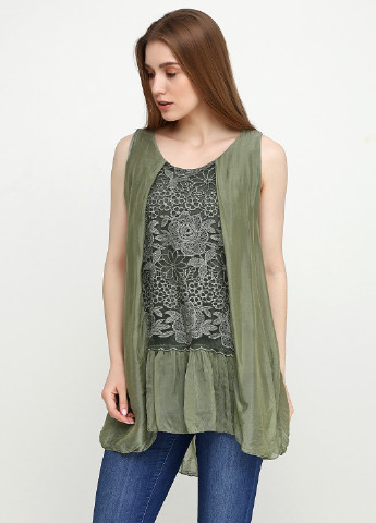 Оливковая (хаки) летняя блуза Fashion