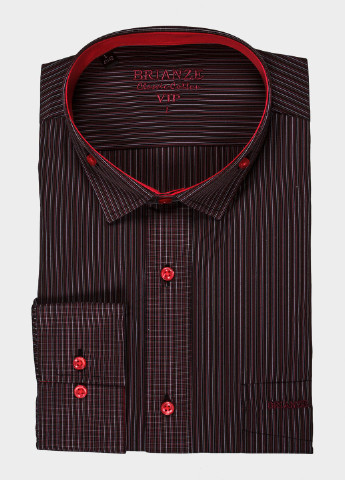 Бордовая кэжуал рубашка в полоску Brianze