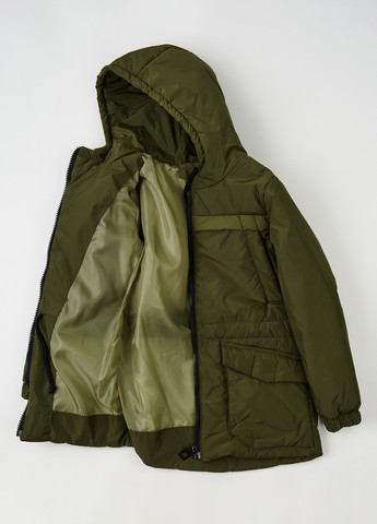 Оливковая (хаки) демисезонная куртка Одягайко