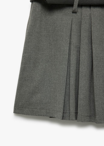 Серая кэжуал однотонная юбка KOTON а-силуэта (трапеция)