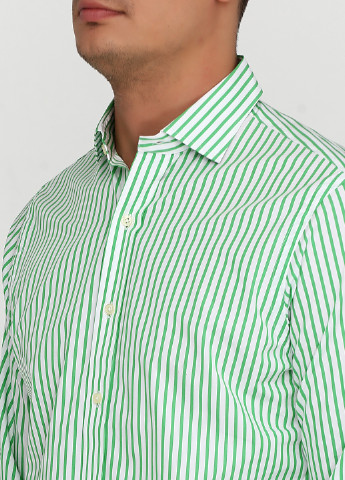 Салатовая кэжуал рубашка в полоску Ralph Lauren с длинным рукавом