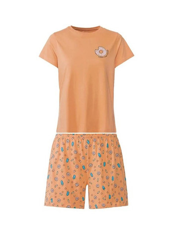 Помаранчева всесезон пижама (футболка, шорти) футболка + шорти Esmara