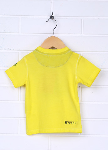 Жовта літня футболка з коротким рукавом Ferrari