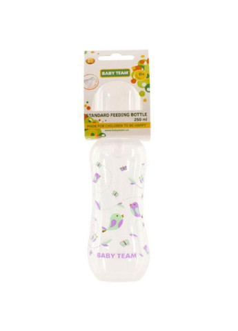 Пляшечка для годування із силіконовою соскою 250 мл 0+ біла Baby Team (252249484)