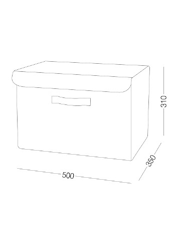 Ящик для зберігання з кришкою, 50х35х31 см MVM (256464676)