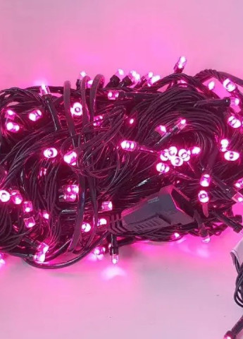 Светодиодная гирлянда Lampiki на 300 LED розовая 8 режимов от сети для помещения и улицы под накрытием Украина (255698682)